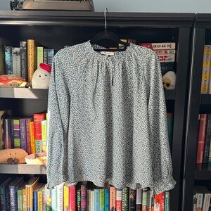 Madewell Silk Poet Top in Bitsy Floral